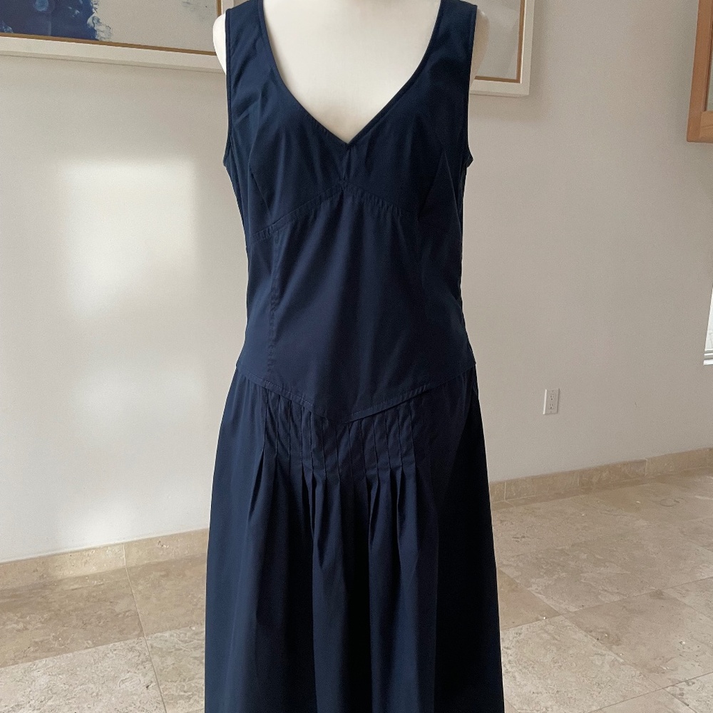 Escada Sport sleeveless Dark blue Cotton Dress